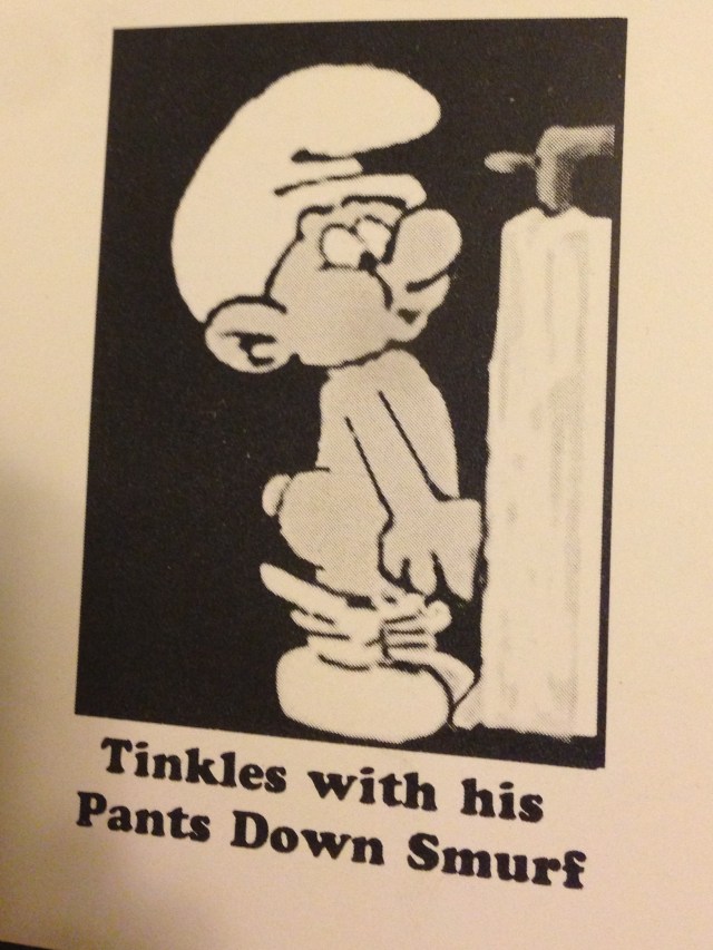 Tinkles With His Pants Down Smurf