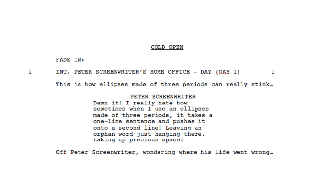 One Character Ellipses